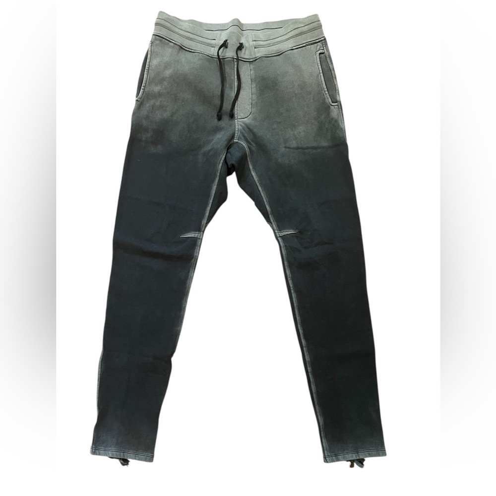 Cotton Citizen XL Gray Black Ombré Joggers Zip Ankle Sweatpants Athleisure